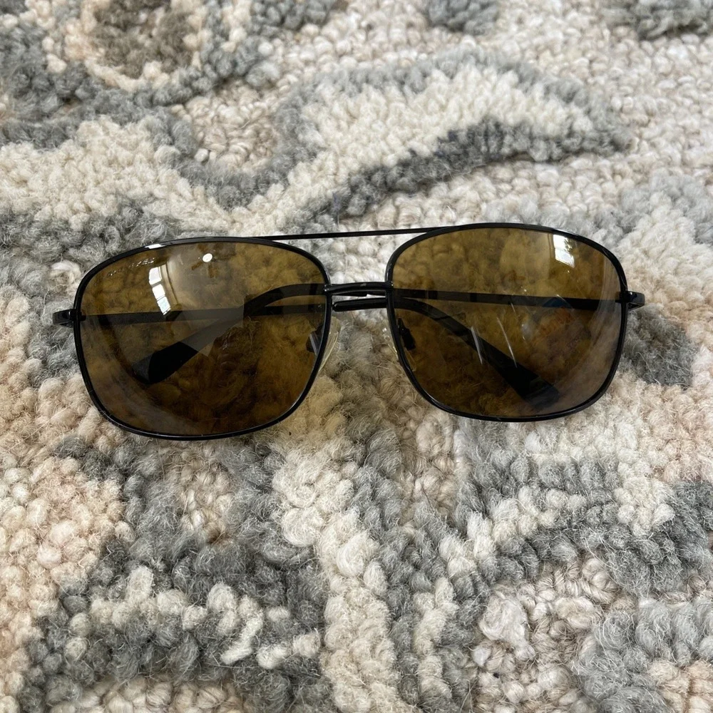 Ralph Lauren Aviator Sunglasses Navigator‎ Brown Eagle Eyes 14101 6747 With Case